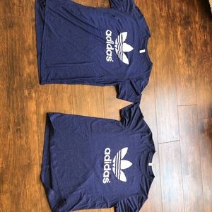 Blue adidas shirts